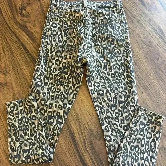 J Brand Alana High-Rise Skinny Ankle Jeans, Gold Leopard-Sz 24 - Picture 5 of 6